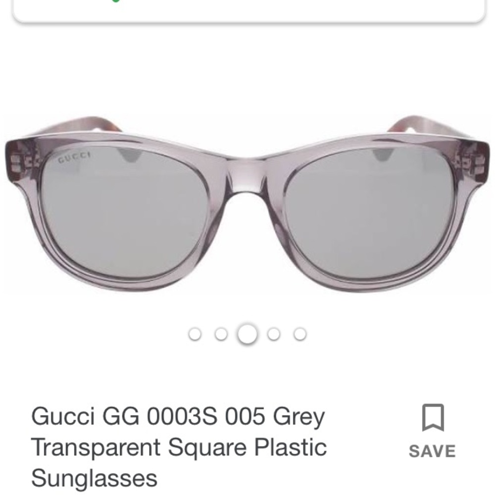 NWT Gucci Grey Rectangular Men's Sunglasses
